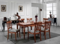 메티스가구 엔틱식탁, 에드몽 브라운 6인용식탁세트 : 메티스가구