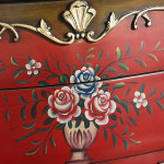 뉴라인 빈티지 엔틱 원목 장식장(투도어) : 진영 가구