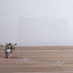 깨지지 않는 PC 폴리카보네이트 방탄 투명 아크릴 코로나 예방 가림막 2인용/4인용 : 피알퍼스트