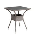 셀레나 강화 유리 사각 라탄 테이블 세련된 스타일의 인조 라탄 테라스 인테리어 탁자 : 스마트가구