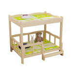 반려동물 심플한 원목 강아지 고양이 2층 침대 : 플레쉬