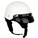[한미] 903 반모 화이트 + 모자창 클래식 오토바이 헬멧 스쿠터 하이바 : 엘앤엠