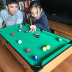 당구다이 당구장 당구대 국제식대대 미니 4구 어린이 당구 장난감 빅 사이즈 크라운 흑8남 : 새롬컴퍼니