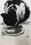 허달용 猫情 24×19cm 종이에 수묵채색 2021 : 와비스토어