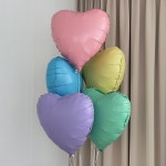GRABO 마카롱 하트풍선 파스텔 은박 생일파티 소품 : 마이무드파티