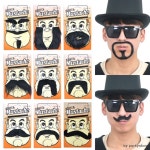 가짜수염 붙이는 콧수염 턱 구렛나루 인조 코난코스프레 무쓸모 파티 아저씨 늙은이 분장 : 영차마켓