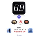 식당호출벨3개+수신기1구 LM-D102Q 세트 식당벨 병원비상벨 음성지원수신기 링크맨 : 호출벨 링크맨