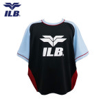 ILB 아이싱티 / 스포츠웨어 기능성 반팔티 / 블랙 스카이블루 레드 배색 : ILB스포츠