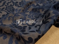 패브릭제이 꽃무늬 플라워 네프 사틴 번아웃 원단 FJ-263 : FABRIC.J