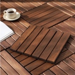 MUPAN 원목조립마루 30x30 아카시아 10개입 : 별이언니마켓