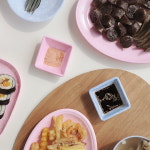 멜라민 접시 그릇 레트로 빈티지 파스텔 분식 떡볶이 튀김 포장마차 캠핑 간식 감성 추억 : 쑤니네 SSOONI