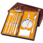 대게가위 스테인레스 스틸 게 먹는 특수 도구 8 조각 가정용 게 먹는 게 유물 선물 : 르비화 국제상점