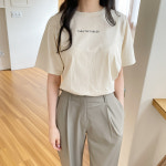 (2color) 토템 레터링 반팔 티셔츠 [기본 스탠다드 핏] : 리라 엠