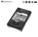 (국내배송)BARROWCH FBLTFHA-04N V2A / 신형 AMD TFT 온도계 장착 LRC 2.0 RGB Digital Display CPU 워터블럭 / 실버 블랙 커버 : 퍼브컴