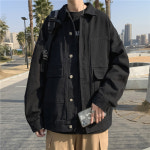 남자 가을 자켓 남성아우터 남자 명품 자켓 가을 겨울 남성 자켓  봄가을 트렌드 포켓 카고 데님 재킷 포멀한 핏의 : 레디토