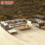 야외 테이블 세트 조립식 평상 자연쉼터 가든 라탄 카페    북유럽125 : 새롬컴퍼니