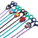 마스크스트랩 고리 똑딱이 마스크줄 캐릭터 공주 어린이집 유치원 답례품 여아 남아 초등 꽃 야광 : 화도몰