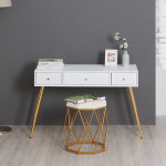 골드 다리 우드 스틸 거울 화장대 세트 파우더룸 서랍형 폴딩 서랍 원룸 학생 주니어 입식 : 리빙플라스크