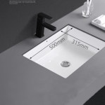 사각 언더볼 언더카운터 매립세면대 화이트 세면기 깔끔 모던 심플 ST-L030U : 티온바스