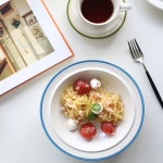 빈티지 레트로 시라쿠스 메이플 브런치 파스타볼 오벌 플레이트 접시 수입 그릇 커피잔 세트 : 데일리엔 DAILYN