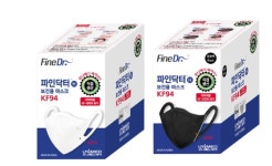유니메드제약 파인닥터 보건용 중형마스크 KF94 귀편한마스크 블랙50매 화이트50매 : 영민쇼핑