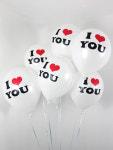 [30cm/12inch 풍선] 인쇄 - I ♥ YOU 화이트 / I ♥ YOU White (6ea/1set) : 심스클럽ssimsclub