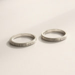 실버925 심플 한글 각인 순은 반지 우정 커플 링 : 시우바이제이