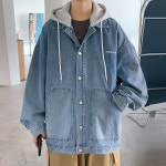 통통형 점퍼 남자  봄 가을 트렌드 후드 빅 사이즈 데님 코트 데님 자켓 -37198 : 부평상회