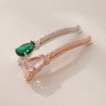 제이로렌 화이트 로즈골드 큐빅 헤어실핀 H0652 : 제이로렌