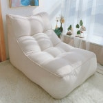 원룸 자취방 1인용 편안한 빈백 소파 무지 푹신한 일인쇼파 콩주머니 쿠션 6컬러 : 핑크카트