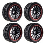 RC차량 1/10 투어링 휠 타이어 세트 한대분(4개) : 스타하비