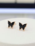 파이치치 14k 핑크골드 블랙 에나멜 나비 침귀걸이 GWH3362-BLACK : 세이브존 상동 파이치치