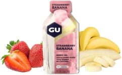 GU Original Sports Nutrition Energy Gel Strawberry Banana 지유 에너지젤 딸기바나나 1.1oz(32g) 24개입 : 용쓰리빙