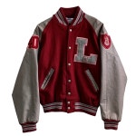 VTG NEFF Varsity Jacket(Burgundy/Grey) : 피버 체이서스