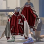 VTG NEFF Varsity Jacket(Burgundy/Grey) : 피버 체이서스