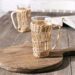 예쁜컵홀더 라탄 손잡이 컵홀더 감성 인테리어 컵커버 컵받침 : 온.쇼핑