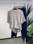 겨울 데일리 피치기모 밸런스 레터링 면스판 반팔티셔츠 : 옷이나래