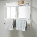 창문형건조대 창문 창틀 원룸 튼튼한 수건 대형 세탁 대용량 빨래 걸이 건조대 2단 : 한아름보감