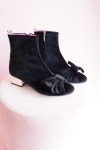 [부티크헤르원] Ooh LA!LA! Big Bow Ankle Boots_velvet  울랄라! 빅 보우 부츠 힐 _블랙 벨벳 : 부티크 헤르원 HERWON