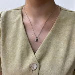 [925Silver] 자물쇠 체인 네크리스 AMWBN7077 : ARMUELL