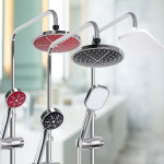 해바라기 샤워기헤드 세트/욕실 화장실 욕조 레인 수전 부속품 설치 교체 원형 블랙 : 생활공감