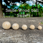 스마일 우드볼 국산 (15mm-30mm) 마크라메 재료 나무 구슬 원목 비즈 멀티탭꾸미기 : 댕그루마켓