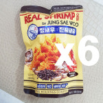 [정새우] 베이크드갈릭&블랙페퍼 진짜새우 60g x6봉 : 월드티