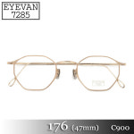 아이반안경 EYEVAN 7285 176 (47mm) C900 옥타곤쉐입 티타늄 골드 : LUXEYEWEAR