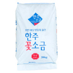 한주 꽃소금 20kg 한주소금 국산 100% 식용 재제소금 재제염 정제염 : 틈새마켓