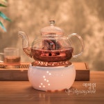 [다도 다구 티포트 워머] 예향원 백옥 도자기 티워머 E-9276 : 예향원