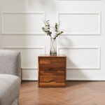 고급 멀바우 원목 나무 수납함 원룸 아이방 정리 좁은 집 공간 가로 틈새 나무 우드 낮은 협탁 미니 2단 3단 서랍장 390 : 위드 오브젝트