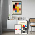 바우하우스 전시포스터 아트 디자인 일러스트 액자 포스터 Exhibition A2 : 라프레임