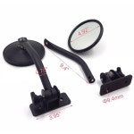 지프 랭글러 TJ JK JKU 1997-2018 질감 원형 블랙 1 쌍 도어 오프 사이드 미러 직사각형 거울, JKU-에 적합 : SUIT N ROLL