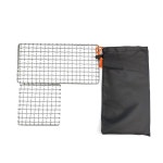 2020 새로운 야외 캠핑 냄비 랙 광장 304 스테인레스 스틸 바베큐 메쉬 간단한 장작 바베큐 그릴 야외 도구 : 모아모아95